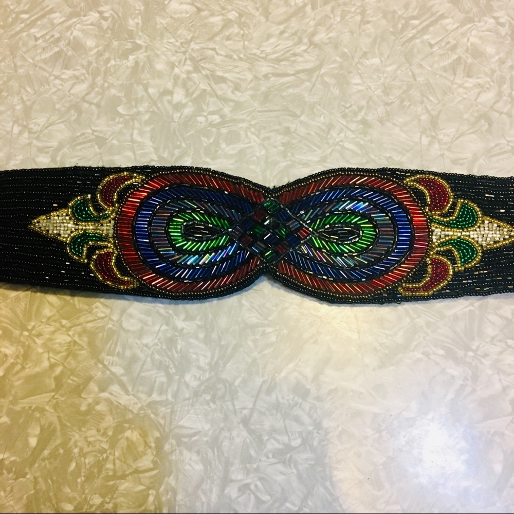 Vintage 80’s  Speyer Milor sparkly beaded belt